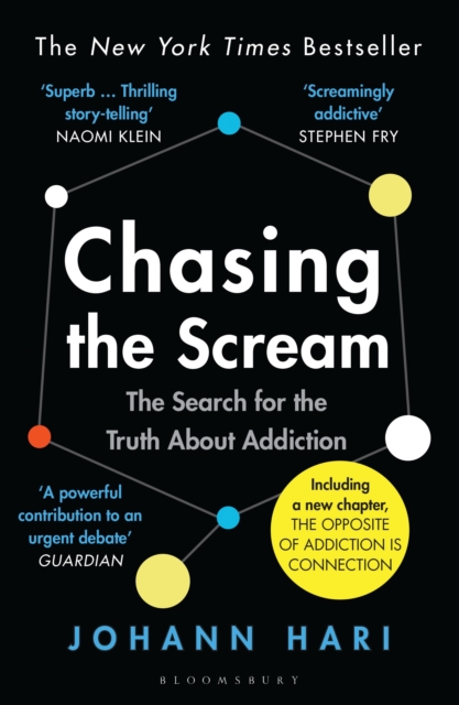 Chasing the scream. Black cover with a number of coloured filled in circles.