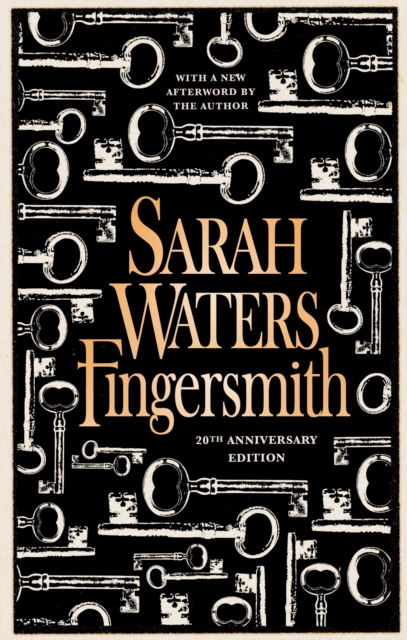 Fingersmith. A black cover covered in white keys.