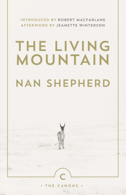 The living mountain. Off white cover with a distant deer (or similar animal)